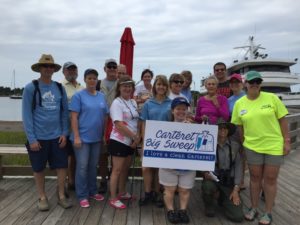 Group photo on the pier from the Shackleford Banks Clean up