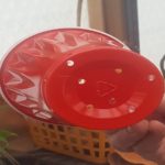 Red Plastic Cup with Holes for Drainage