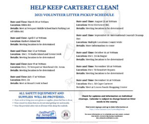 Roadside Litter Cleanup Schedule