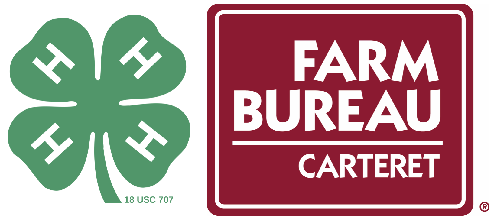 4-H and Carteret County Farm Bureau logos