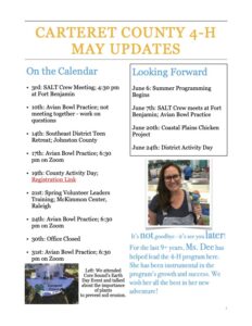 May 2022 Carteret County 4-H Updates - page 1