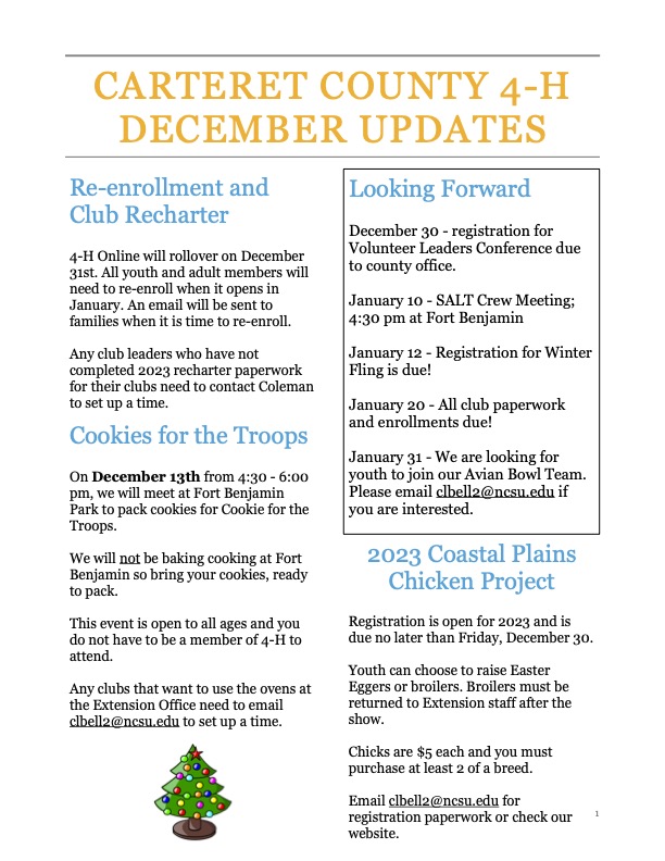 December Updates page 1