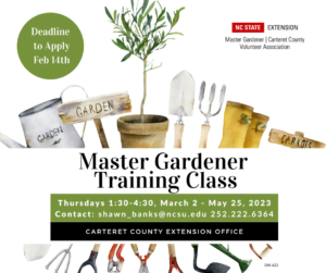 Extension Master Gardener Training Flier