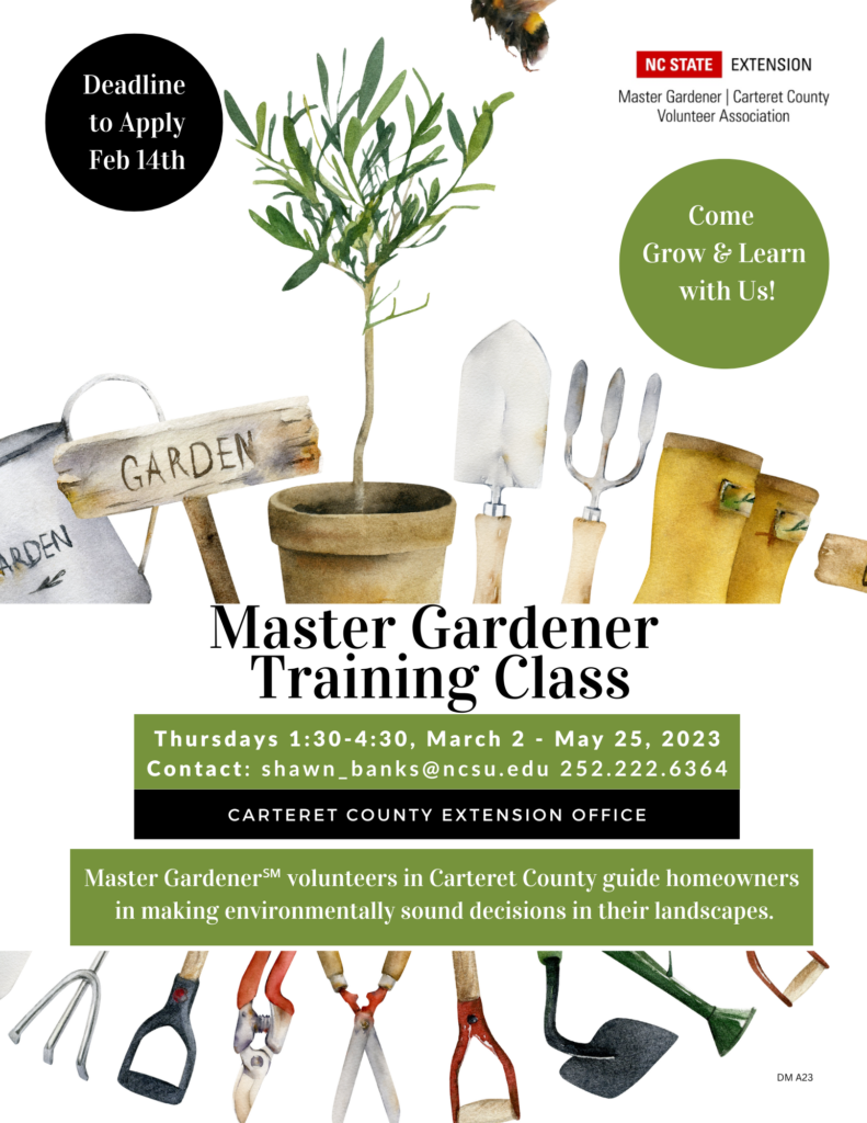 Extension Master Gardener Training Flier