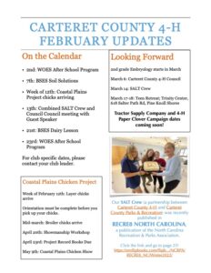 4-H Updates - February 2023 page 1
