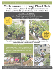 Carteret County Extension Master Gardener Plant Sale Flyer