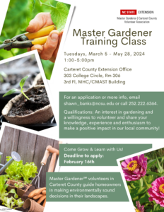 Master Gardener Training Class Info