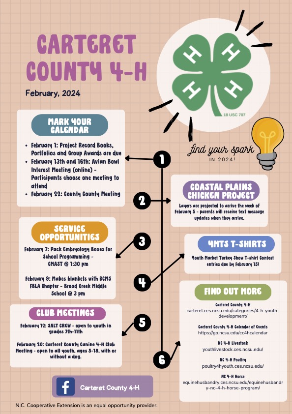 Image - February, 2024 Carteret County 4-H Newsletter