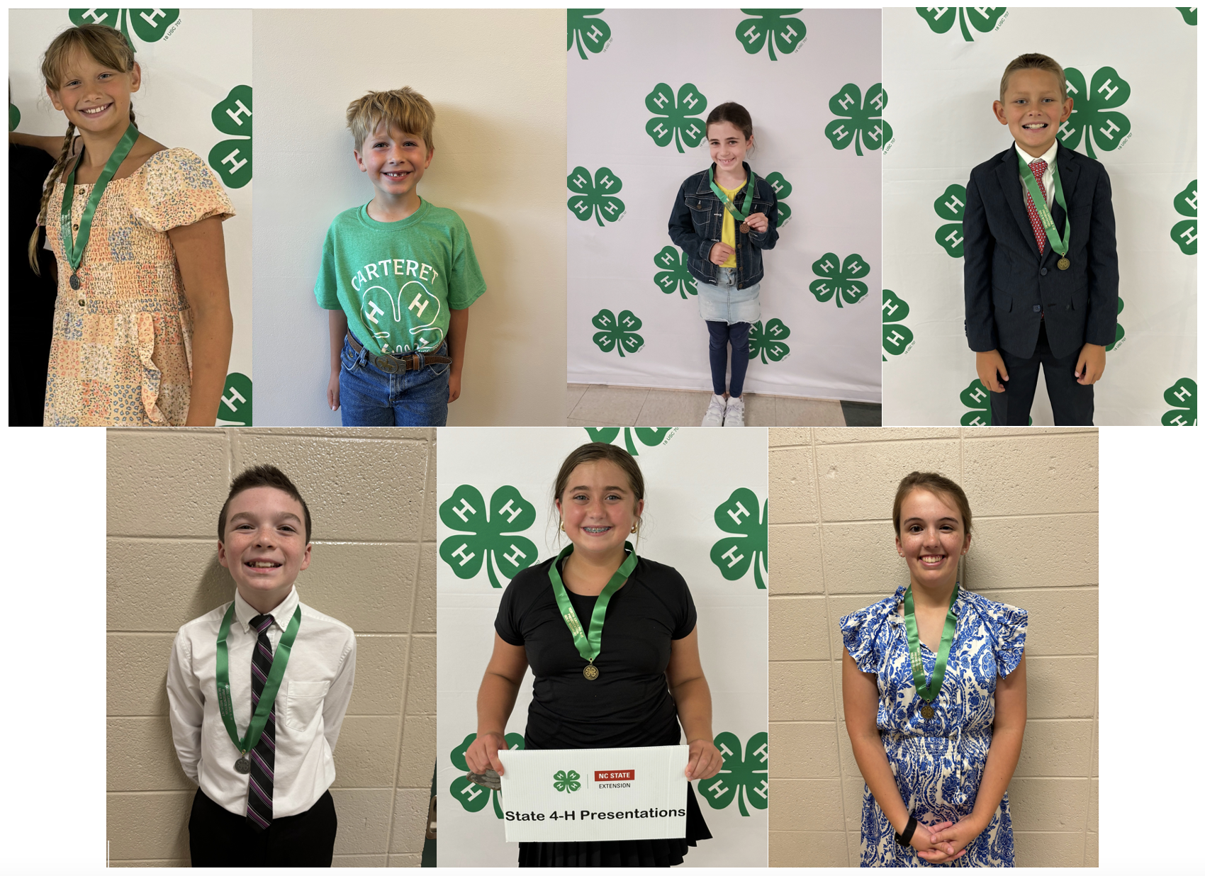 2024 Presentation Participants Top (L to R) Isla E., Walter S., Ella H., Carter B. Bottom (L to R) Davin T., Cate-Hill B., Bethany C. Not Pictured: Lucille S. 