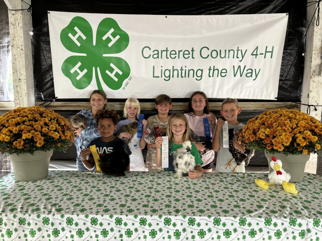 Participants of the 2024 Carteret County 4-H Poultry Showmanship Clinic and Show