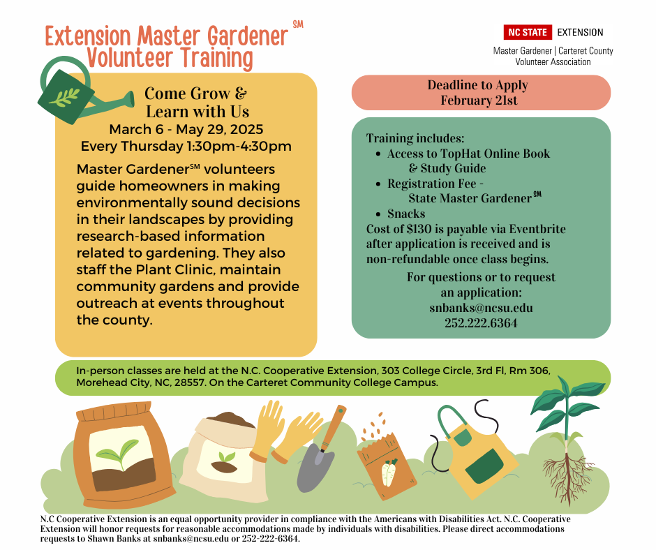 Master Gardener Training Class Flier