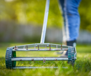 Aerating the soil